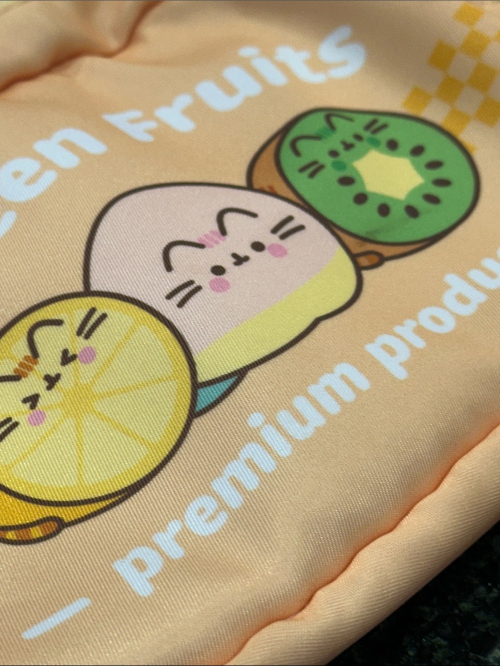 Pusheen fruits Peach orange Crossbody Bag purse cat pouch EUC - Picture 3 of 10